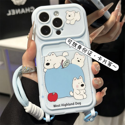 创意卡包适用苹果17promax手机壳iphone16新款15/13华为p70挂绳vivoiqoo大视窗卡包opporeno14小米17pro荣耀