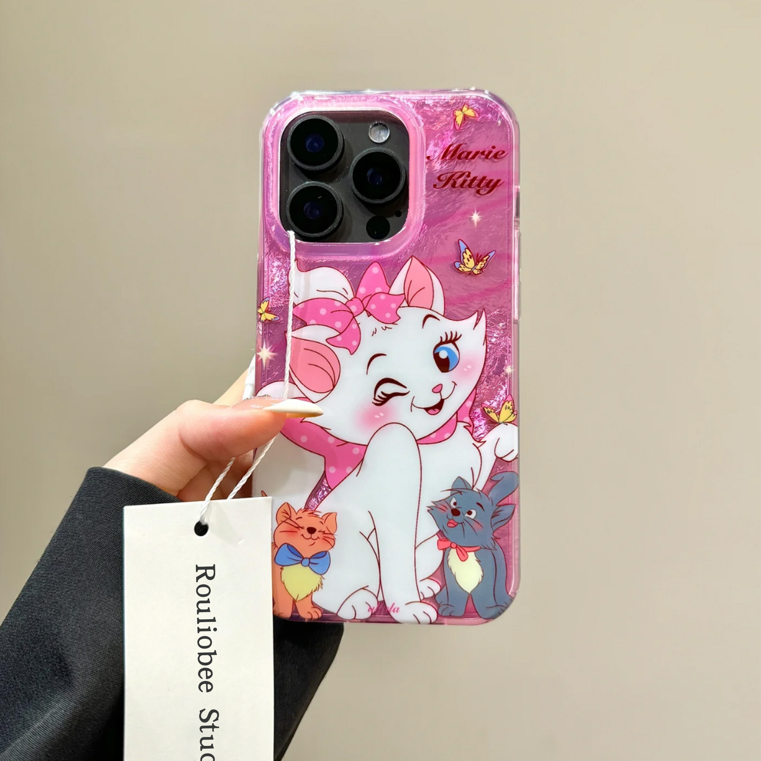 玛丽猫适用苹果16手机壳iPhone15promax晕染14新款12华为mate60荣耀200甜酷vivox100小米13防摔oppo少女心k70