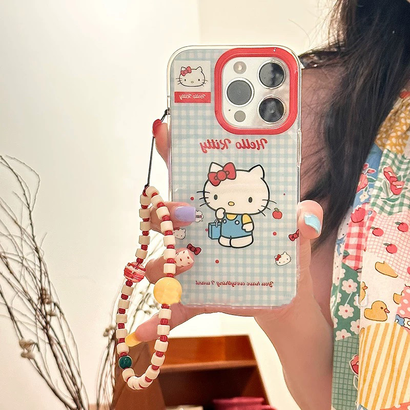 蓝格凯蒂适用苹果16手机壳iPhone15promax新款华为mate60荣耀vivos19可爱手链opporeno12小米14红米note13女