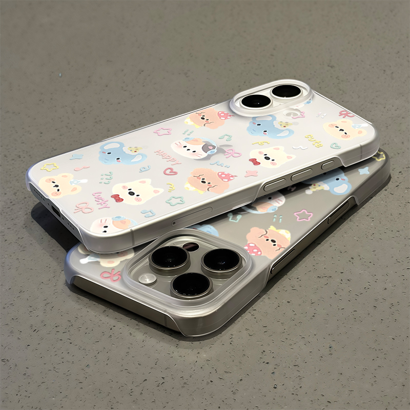 满屏猫狗象适用苹果16手机壳iPhone15promax新款13华为mate70荣耀300卡通vivoiqooz9x半包oppo小米15红米超薄