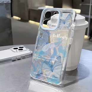 网红同款蝴蝶适用苹果16pro手机壳iPhone15promax新款13华为mate60荣耀90防摔12小米14vivo全包oppo软壳k70