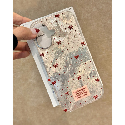 满屏波点蝴蝶结手机壳少女防摔