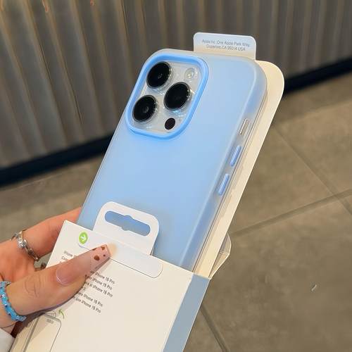 蓝色果冻二合一适用iPhone16promax手机壳苹果15pro新款17promax简约13个性12保护套11小米14潮p70防摔findx8