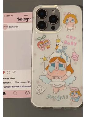 小天鹅芭蕾舞适用苹果16手机壳iPhone15promax新款p70华为mate60pro荣耀300可爱vivos20卡通oppo小米14红米13