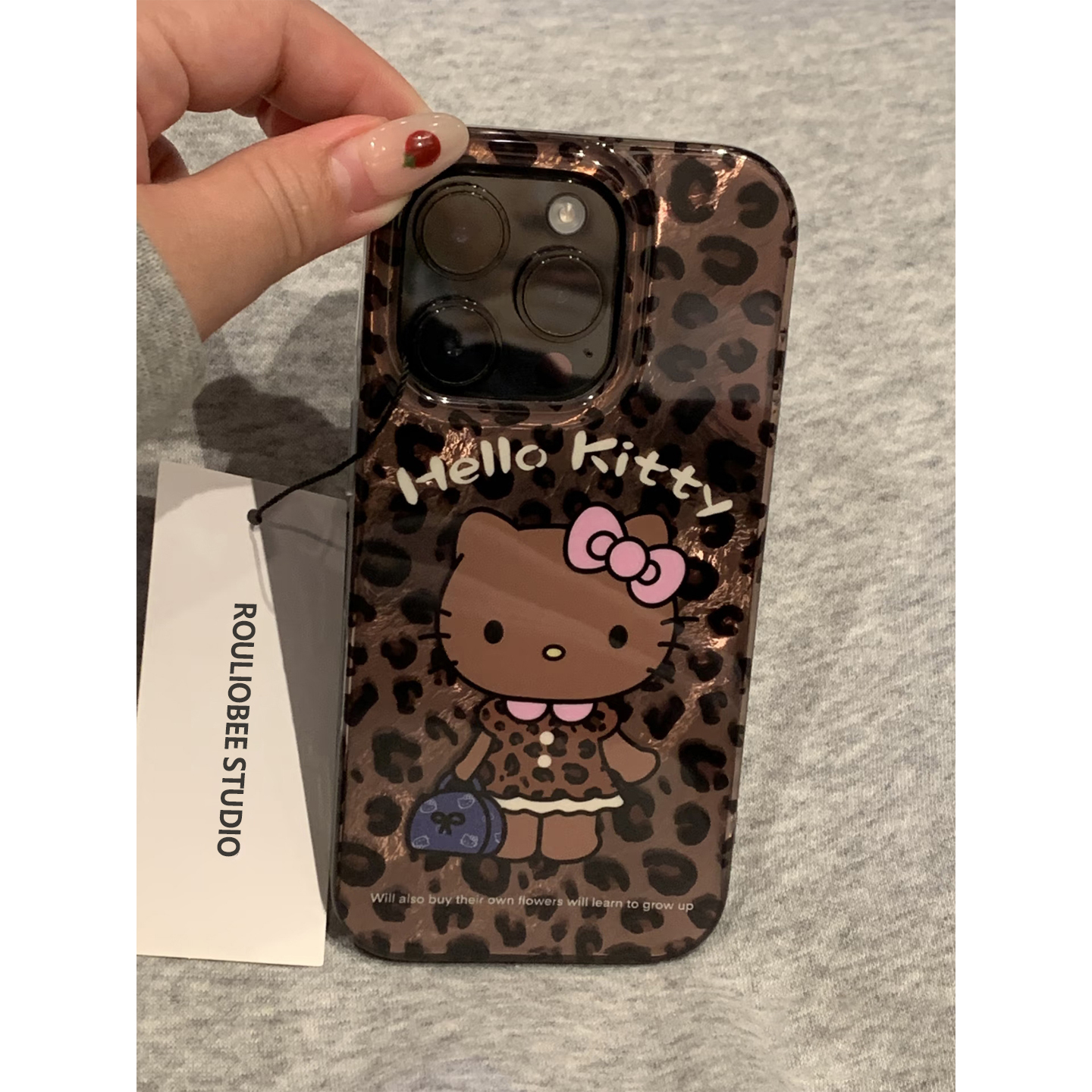 秋冬棕豹纹Kitty适用苹果16手机壳iPhone15promax晕染13新款17华为mate60荣耀vivox200小米14防摔oppo漩涡k80