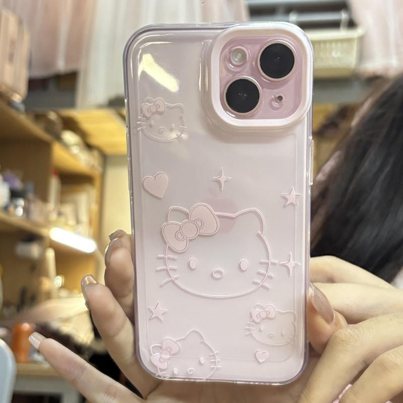 少女心kt猫适用苹果16pro手机壳iPhone15promax新款13华为mate60荣耀200防摔12小米14透明vivos19全包oppo女
