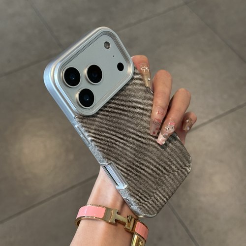 电镀牛仔纹适用苹果17手机壳iPhone15promax新款16潮流13/12华为p70荣耀300时尚vivox200简约oppo小米14防摔