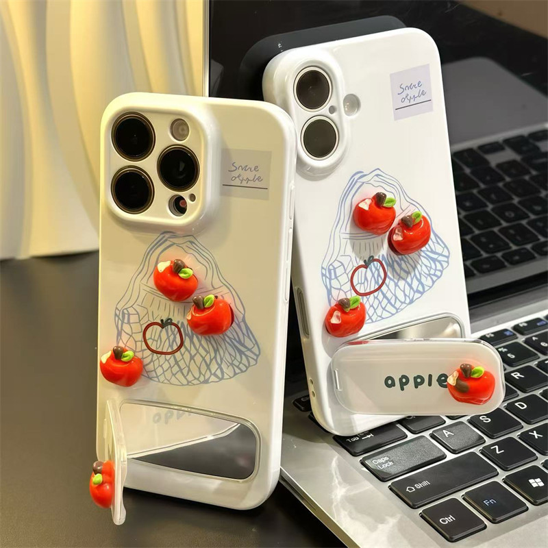 立体小苹果适用iphone16promax手机壳13菲林14华为mate70pro卡通vivox200小米15支架oppo硬壳12红米k80荣耀90,3C数码配件,手机保护套/壳,淘宝优惠券,粉丝福利购,淘宝优惠卷