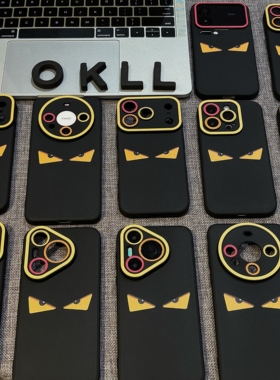 黑色小恶魔适用iPhone15promax手机壳苹果17pro新款16promax小众13个性12保护套11硅胶防摔14plus天使眼软壳