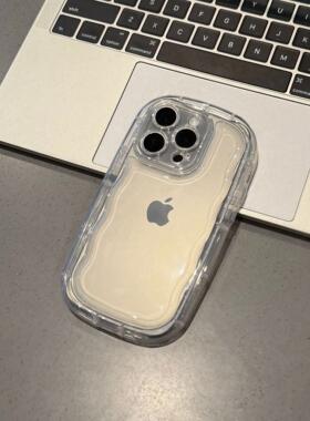 极简肥皂气垫适用iPhone15promax手机壳苹果14pro新款16promax透明13PRO创意12保护套11防摔16plus男女时尚壳