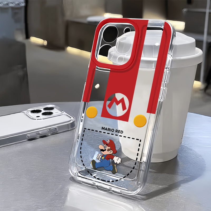 口袋马里奥适用苹果16pro手机壳iPhone15promax新款13华为mate60荣耀90防摔12小米14透明vivo全包oppo软壳k70