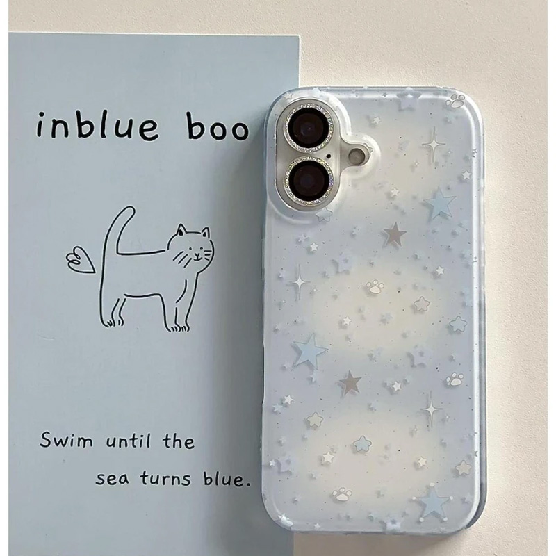 创意渐变涂鸦星星手机壳奶油imd