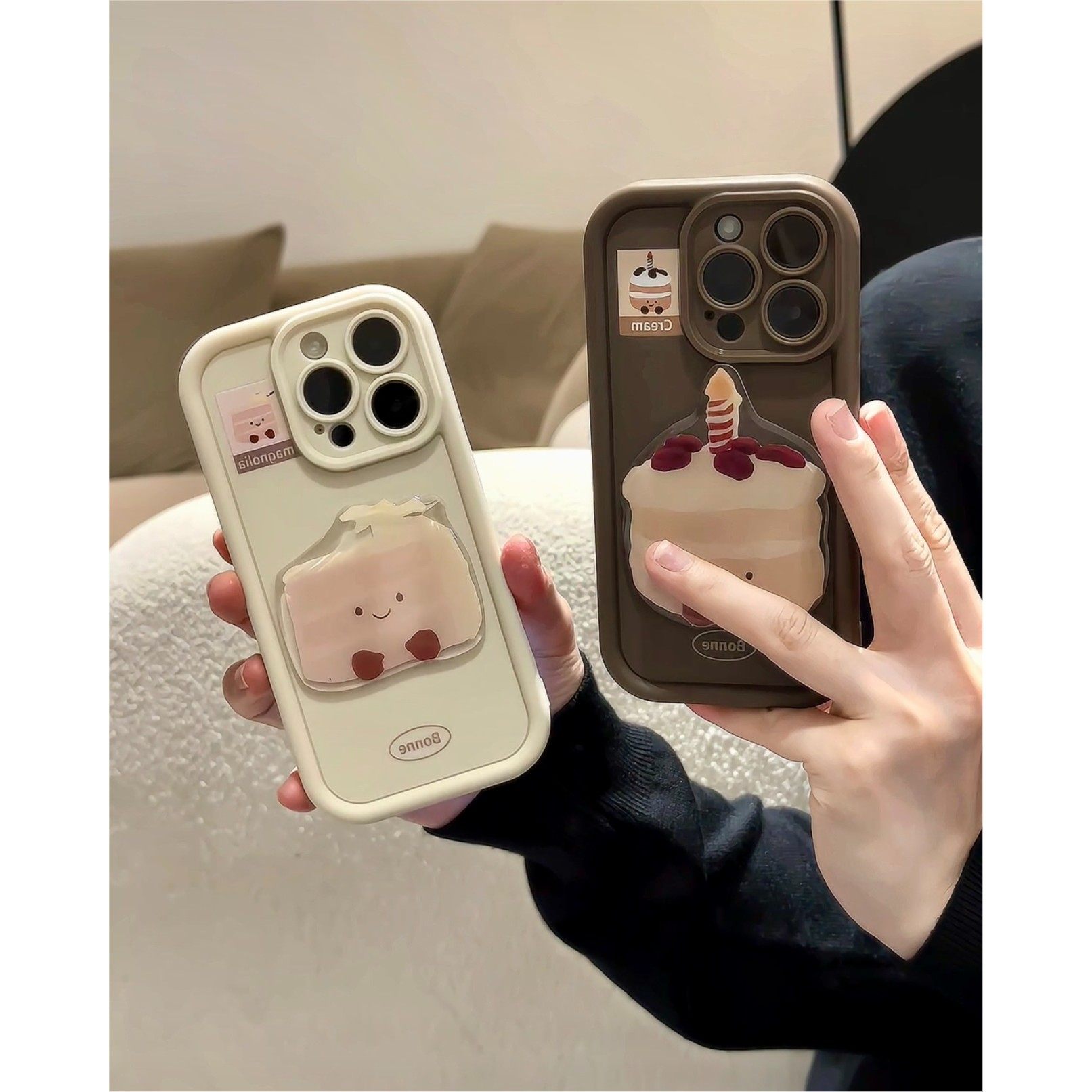 蛋糕公仔适用苹果15promax手机壳iphone14pro新款