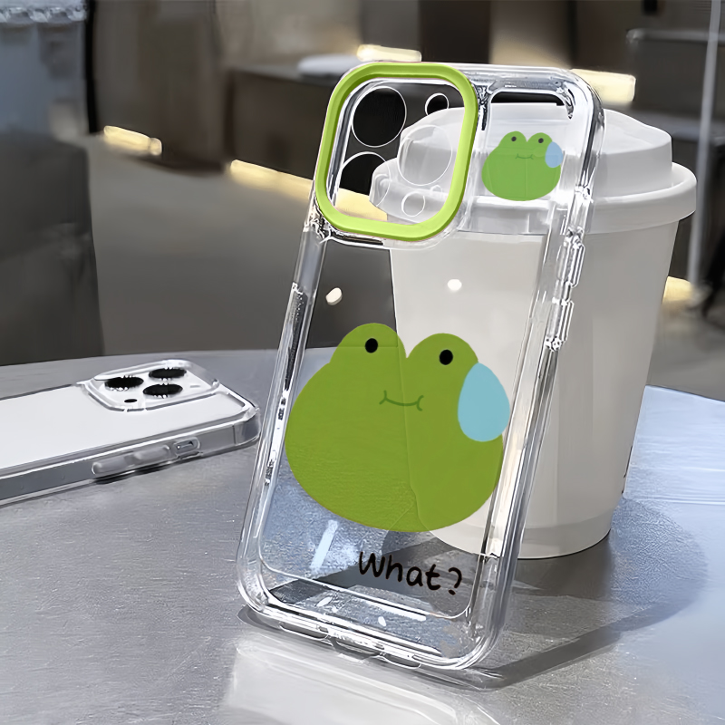 流汗青蛙适用苹果13手机壳iPhone15promax新款12华为mate60荣耀90防摔11小米14透明vivox100网红oppo软壳k70