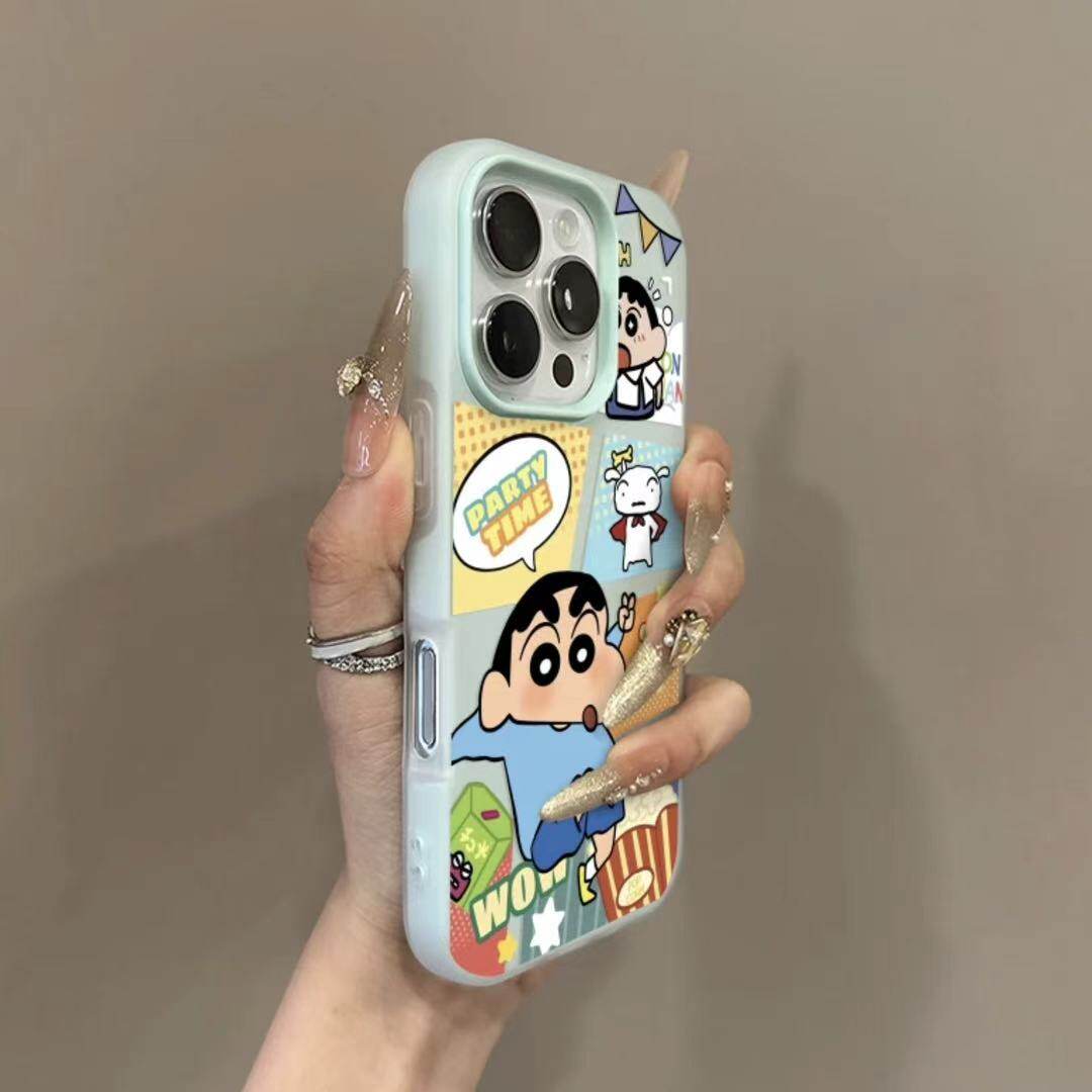 拼图比耶小新适用iPhone16promax手机壳苹果17pro