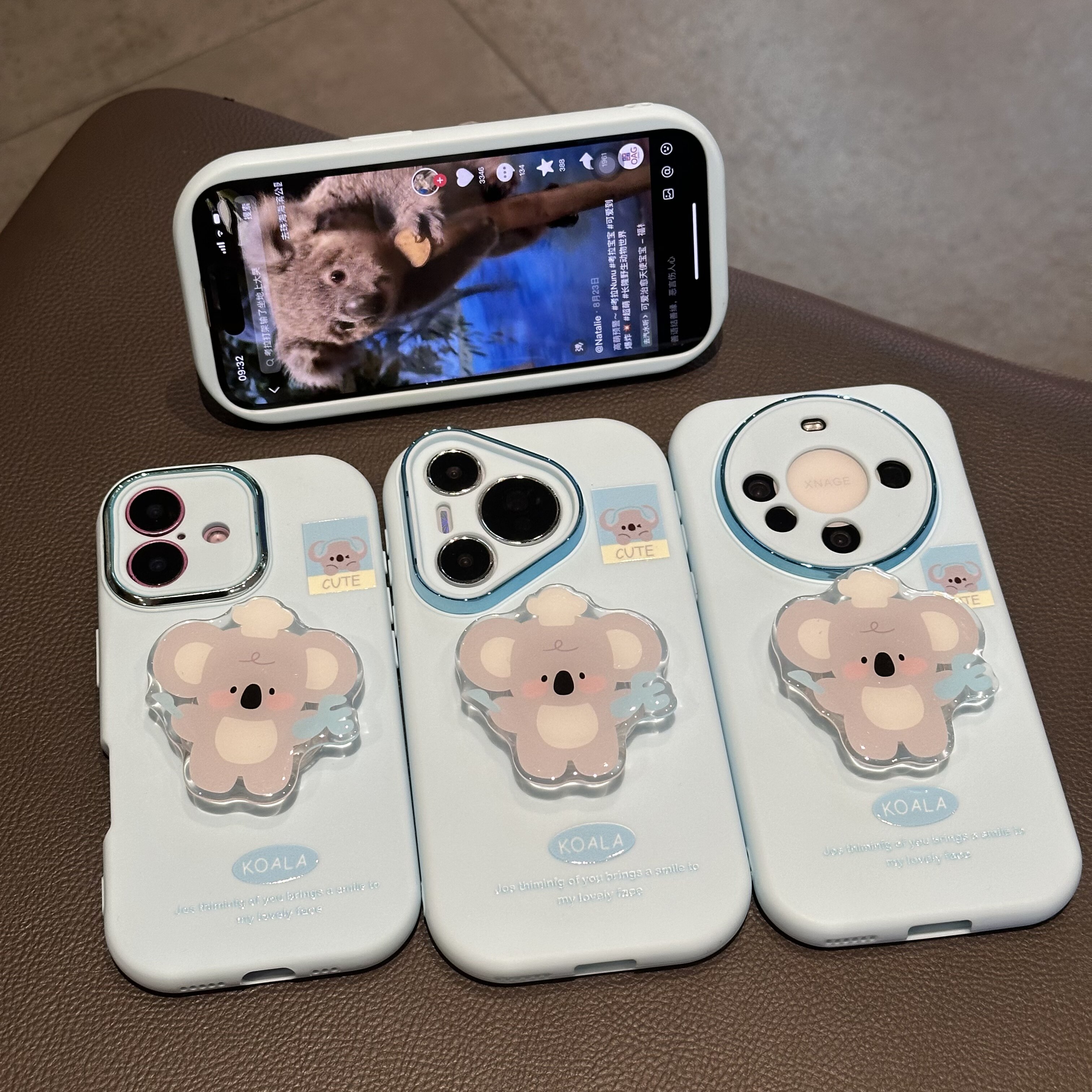 叉子考拉适用iphone16promax手机壳苹果17全包15华为p70卡通vivos20小米14金属胖妹oppo13红米k80荣耀12软壳