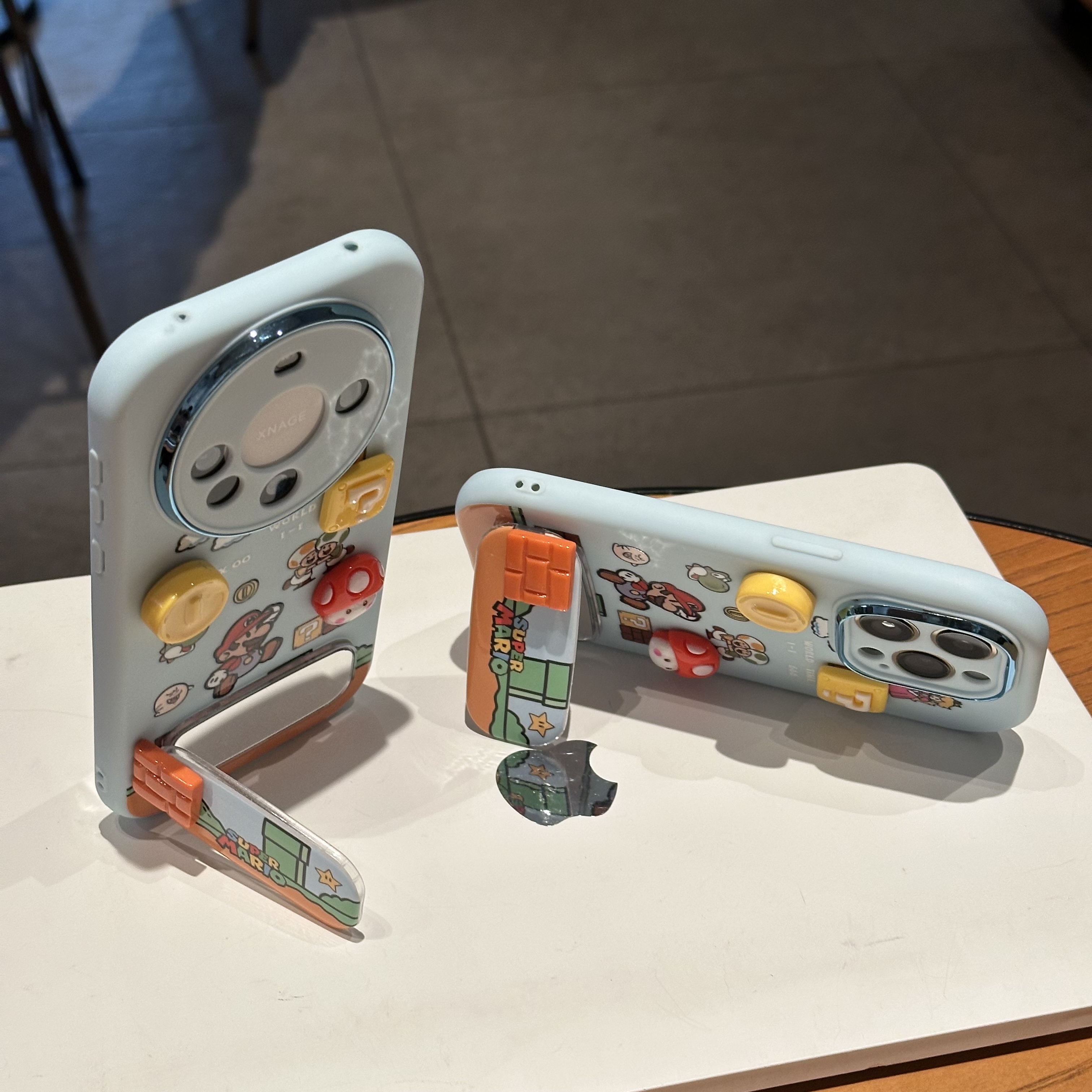 马里奥贴件适用iphone16promax手机壳苹果17支架15华为p70卡通vivos20小米14潮牌oppo13红米k80荣耀200软壳12