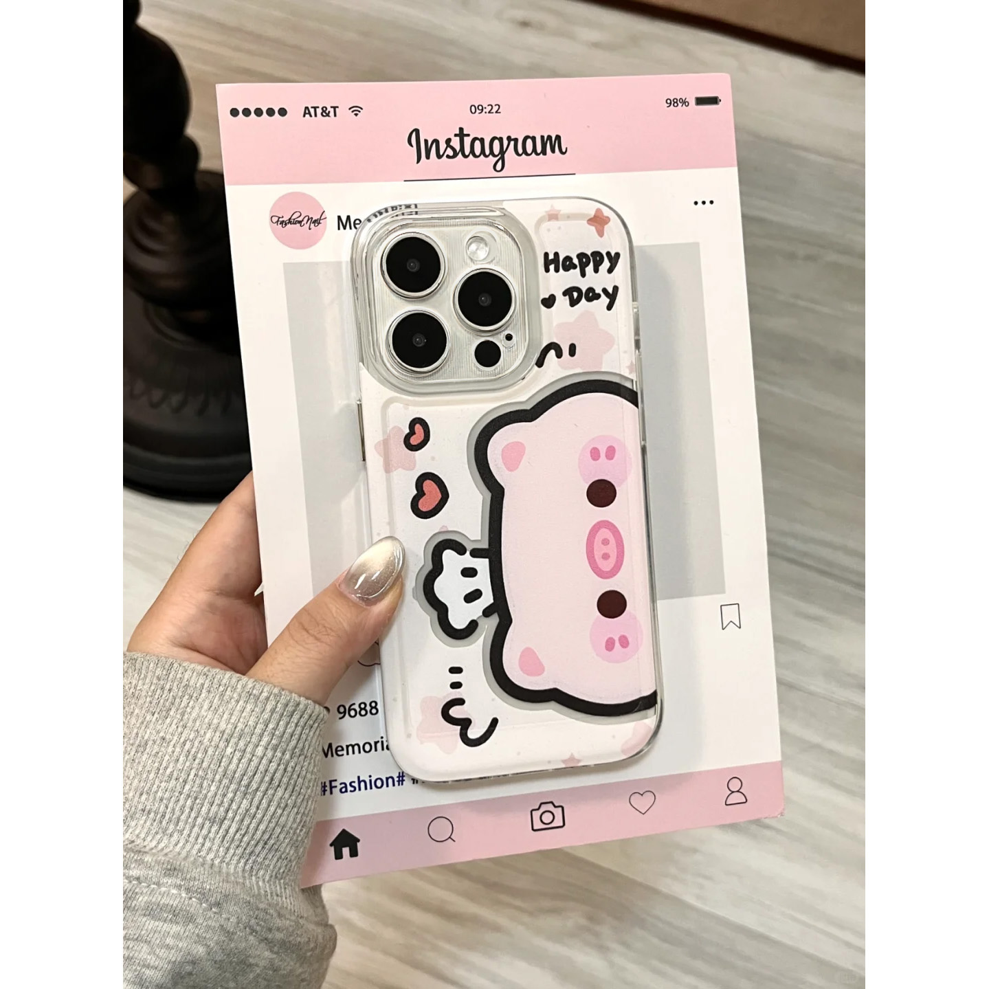 粉猪厨师适用苹果16pro手机壳iPhone15promax新款13华为mate60荣耀200防摔12小米14透明vivo全包oppo软壳k70