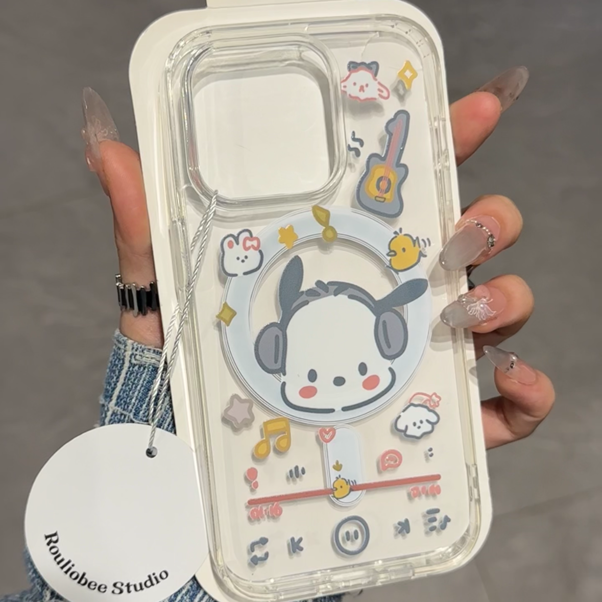 帕恰狗适用苹果15promax手机壳13新款16pro高级透明磁吸壳iphone14pro可爱12网红卡通11保护套xr/xs防摔7/8p