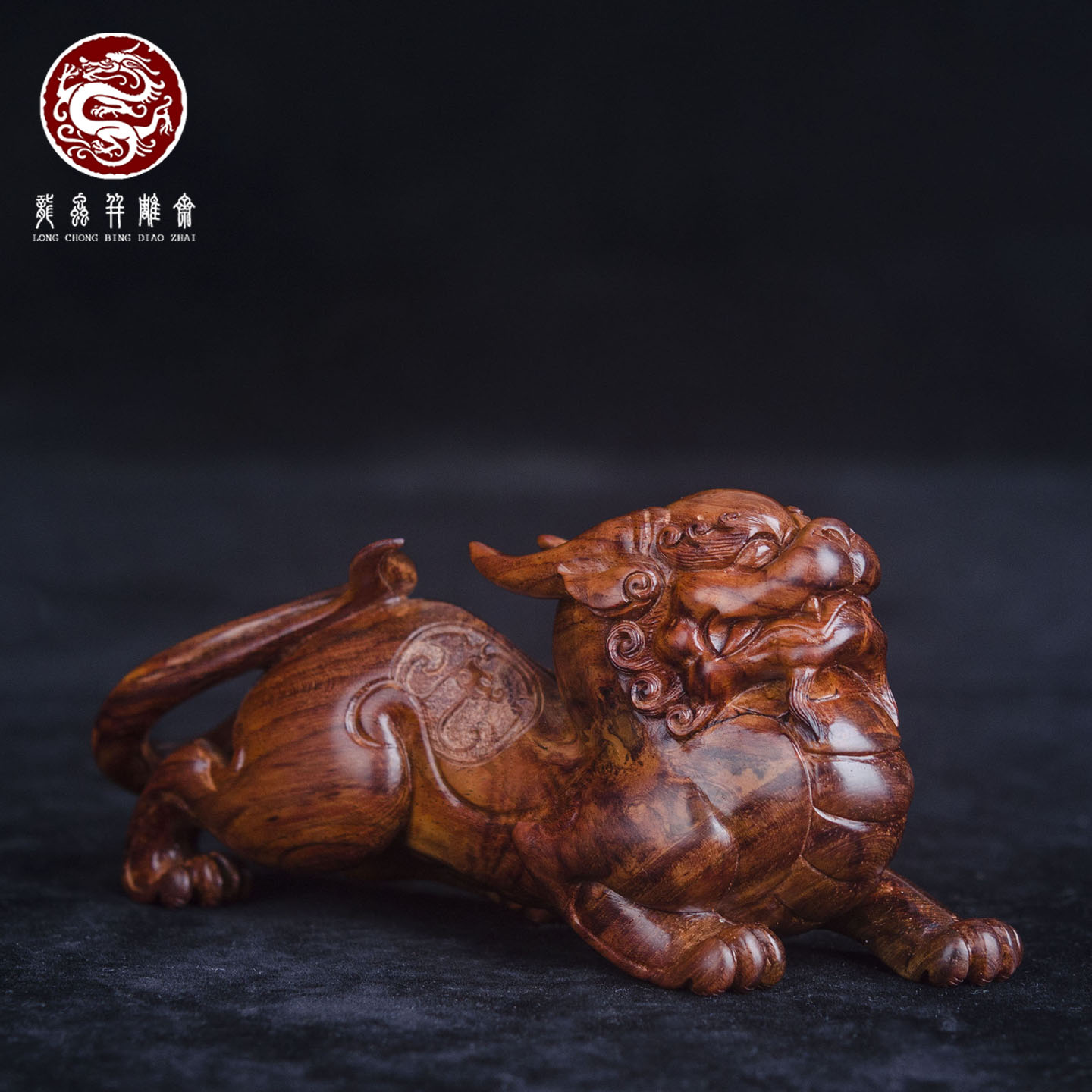 海南黄花梨老料貔貅手把件湘工图片