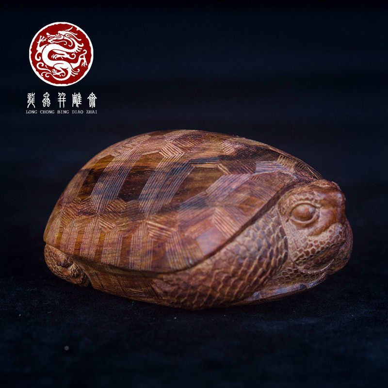 海南黄花梨乌龟手把件老油梨手工雕刻男士盘玩把件富甲天下送礼