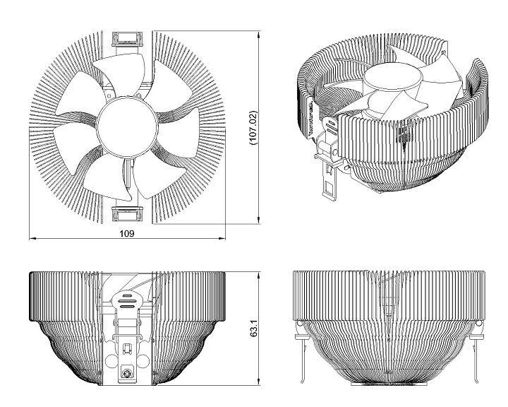 适用AMD速龙II X4 740 760k 750CPU四核 CPU APU FM2接口散热风扇