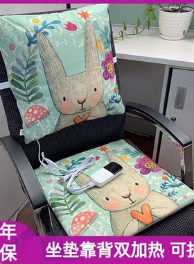 艾绒电加热坐垫靠枕办公室