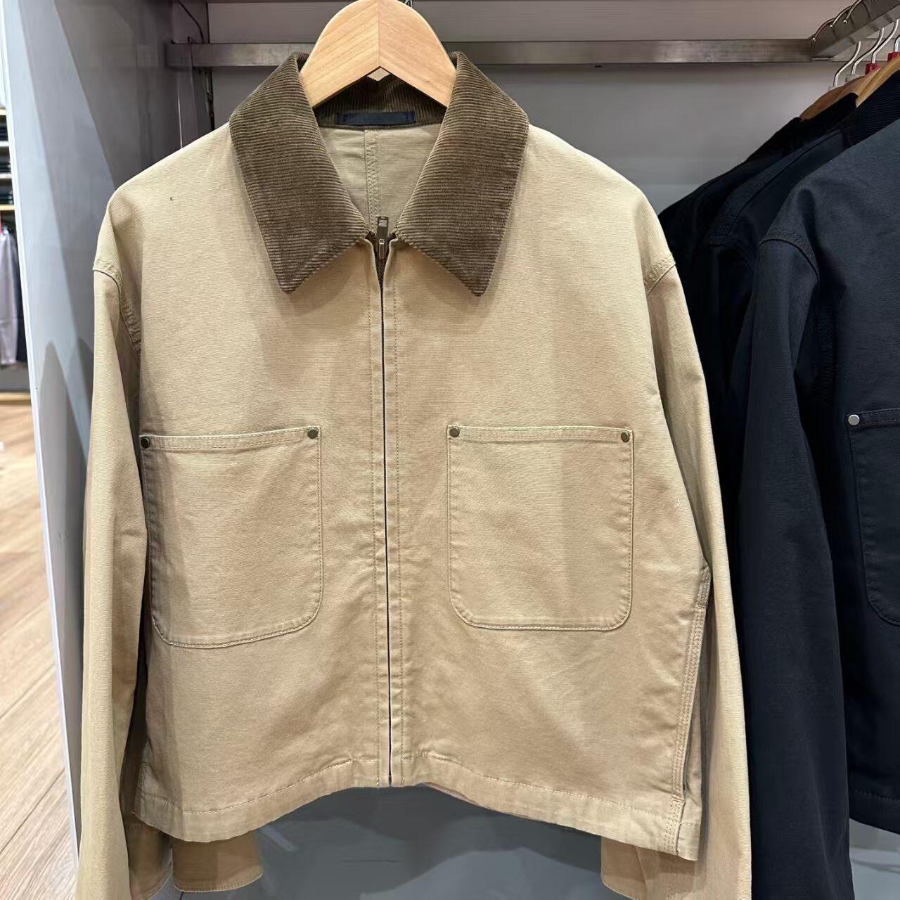 女装休闲拉链短款上衣外套巴恩风翻领工装夹克春秋冬季新款479208