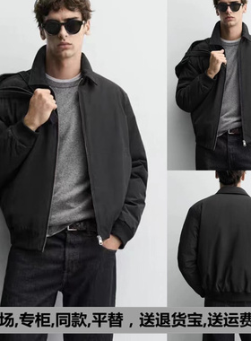 3918/500秋季新品男装宽松翻领棉服飞行员夹克外套棉衣 3918500