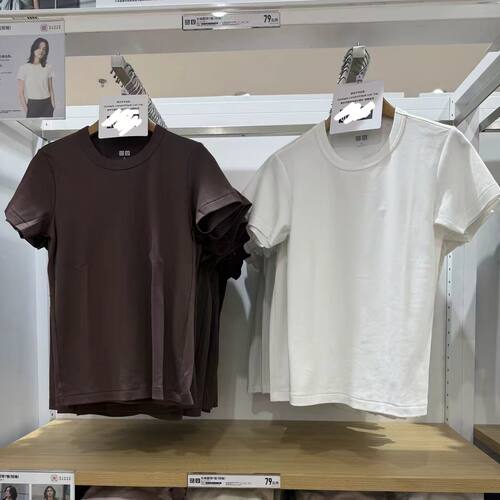 夏季新品女装简约百搭显瘦纯棉圆领短袖T恤 474404 465754 483456