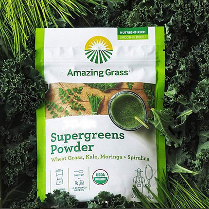AG美国amazing grass冻干羽衣甘蓝螺旋藻辣木超级绿粉Kale清体饮