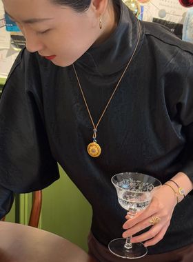 原创百搭平安扣吊坠衣服配饰