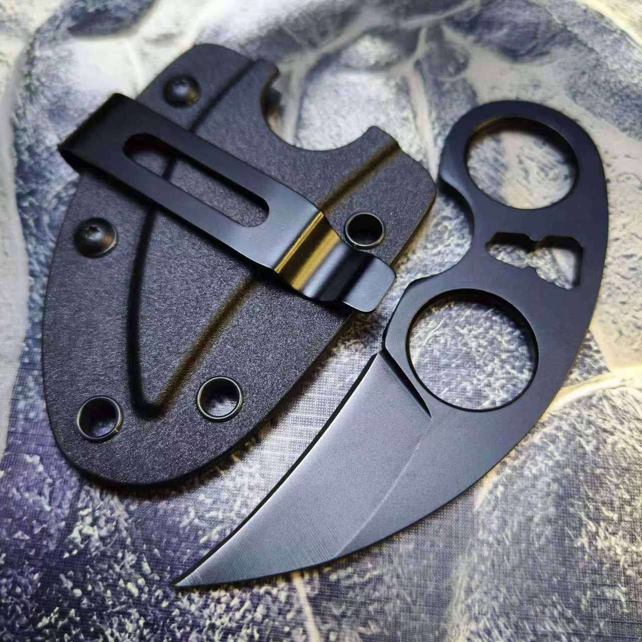 户外爪子野营生存小直刀迷你水果刀高硬度随身刀便携防身瓜果刀