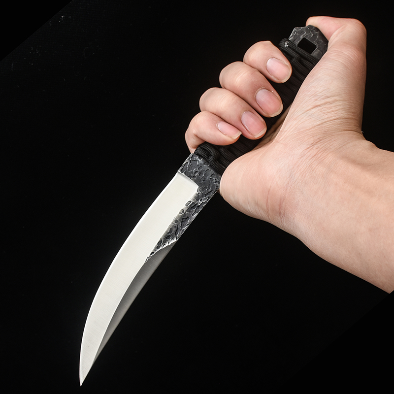 刀具防身冷兵器瓜果刀小刀切肉分割刀手把肉切水果刀开刃刀直刀