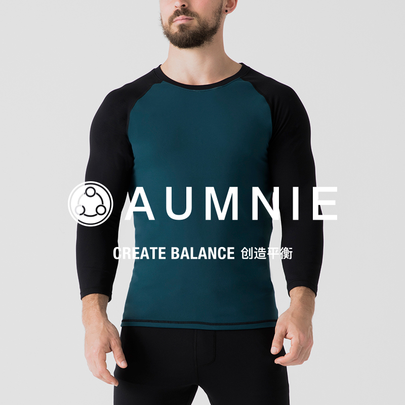 aumnie澳弥尼塑身插肩长袖t恤
