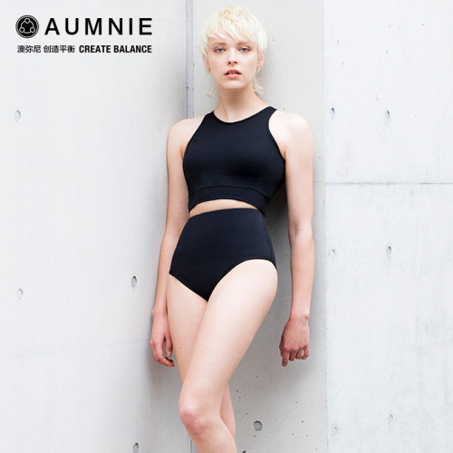 AUMNIE高腰滑轮短裤女士高腰运动紧身短裤瑜伽健身夏