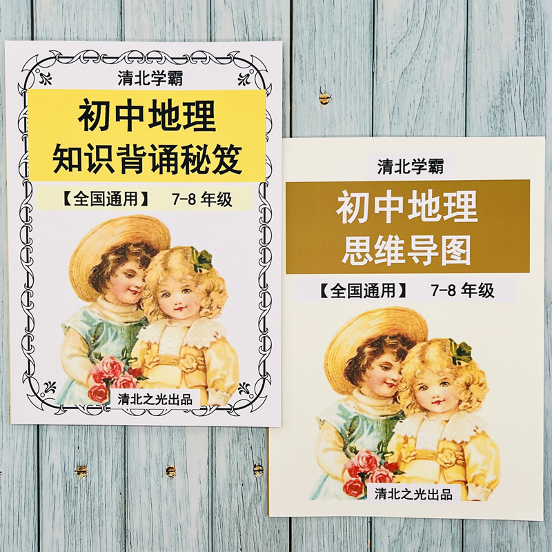 初中中考地理知识背诵秘笈思维导图七八年级会考新版小四门提分
