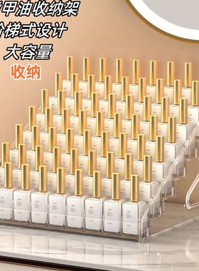 跨境家用口红化妆品置物架多层透明指甲油展示架美甲收纳盒收纳架