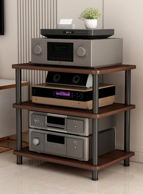 【实木夹芯】大尺寸功放机架胆机支架甲类发烧CD机黑胶唱片机柜子