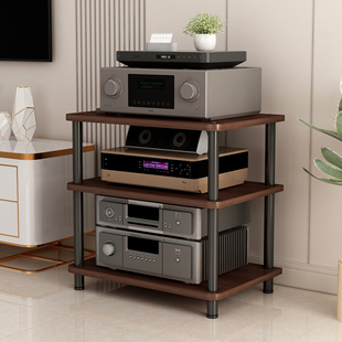 【实木夹芯】大尺寸功放机架胆机支架甲类发烧CD机黑胶唱片机柜子