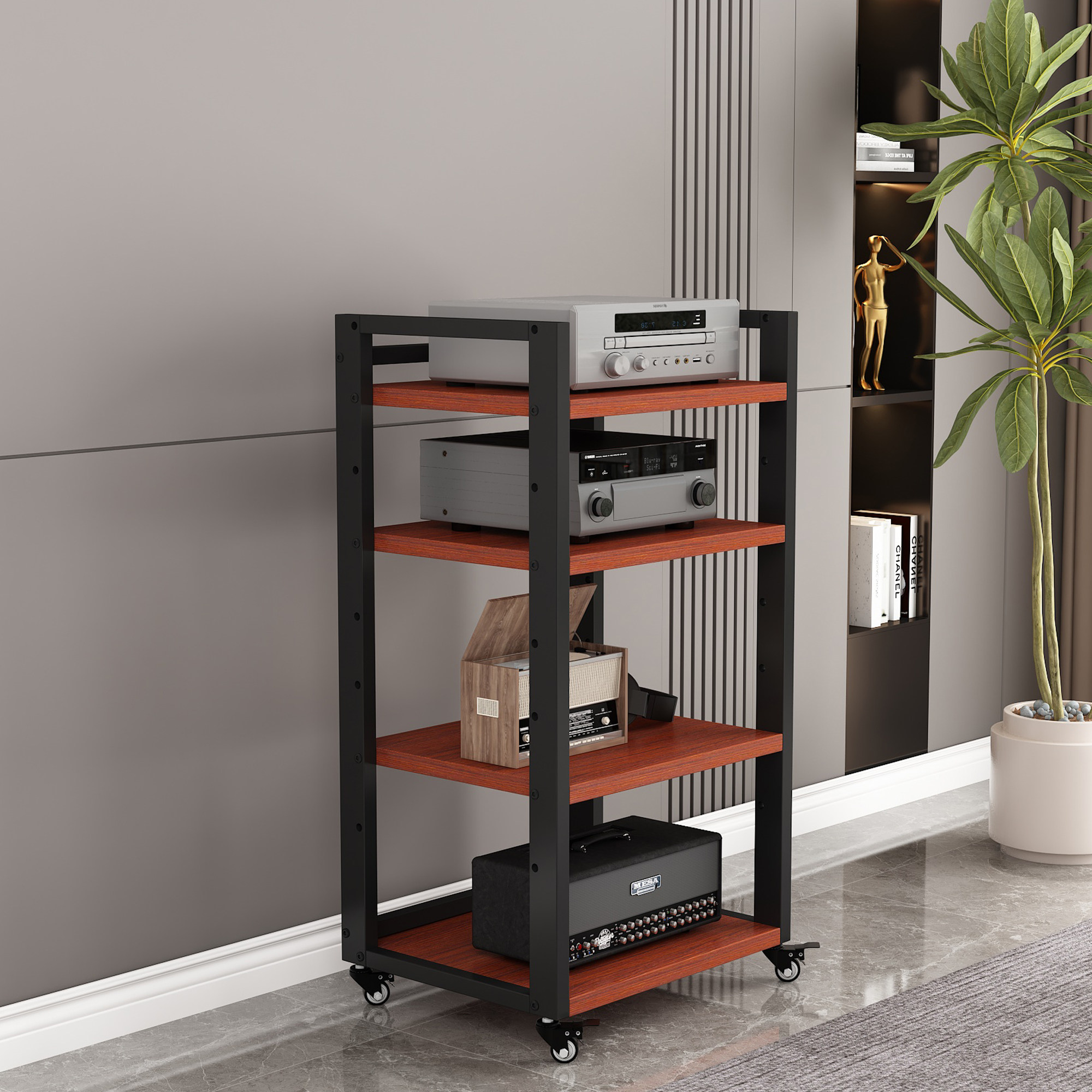 鑫惠声  多层功放机架移动胆机支架HIFI发烧设备机柜音响脚架子