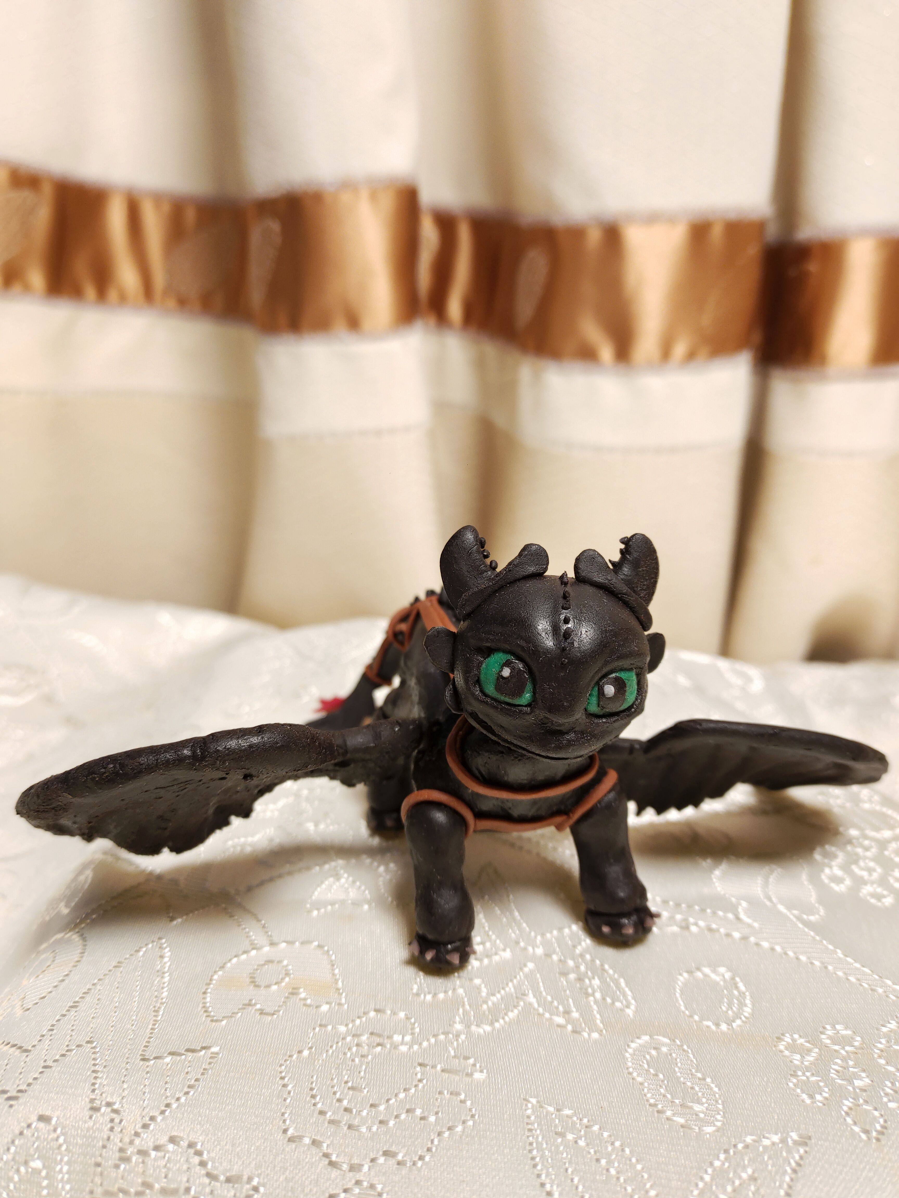 驯龙高手的无牙仔,粘土纯手作,定制动漫手办萌宠,订金