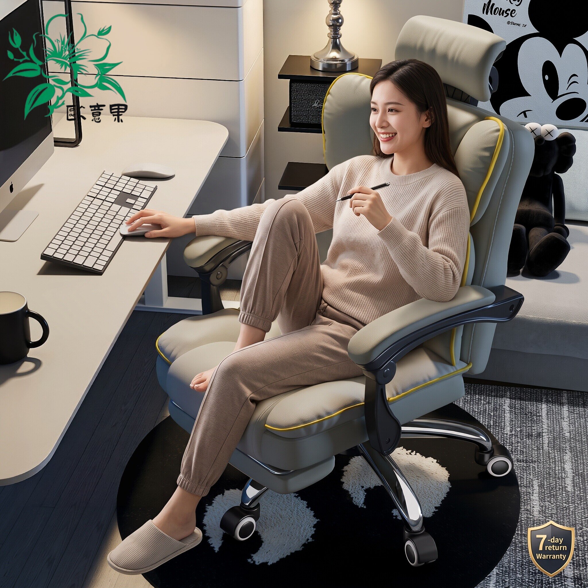 电脑椅家用人体工学电竞椅子久坐舒服宿舍可躺沙发靠背椅办公座椅