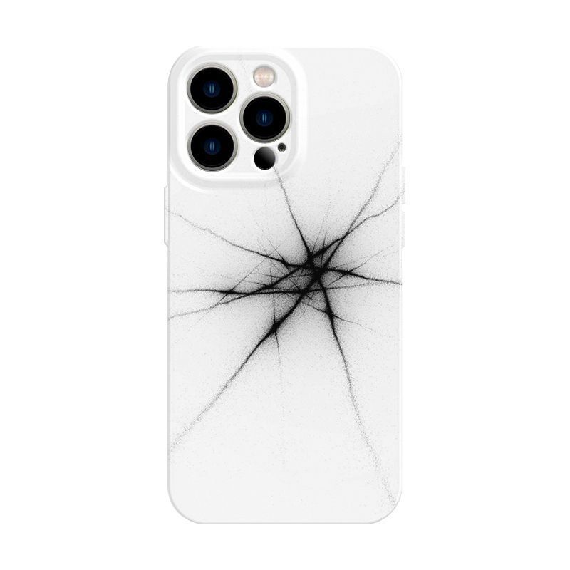 黑色裂纹适用iPhone14Pro/17手机壳11/6/xr苹果14/15Promax软情侣8p手机壳