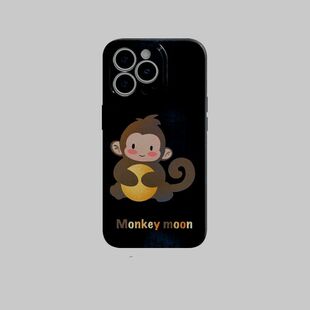 幸福猴子适用iPhone14Pro/17手机壳11/6/xr苹果14/15Promax软情侣8p手机壳