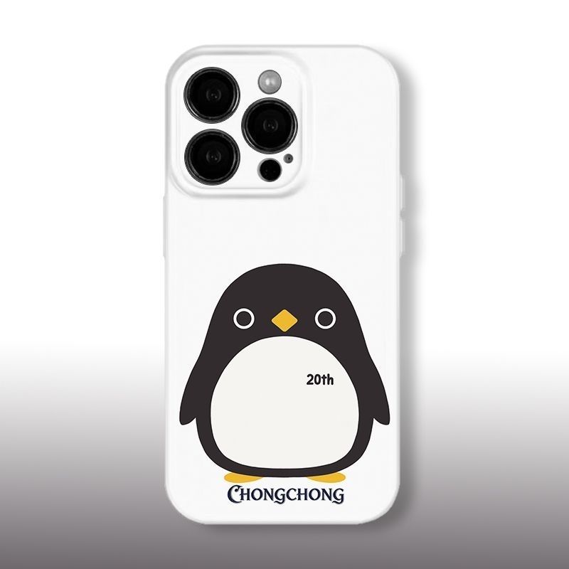 日韩企鹅适用iPhone14Pro/17手机壳11/6/xr苹果14/15Promax软情侣8p手机壳简约