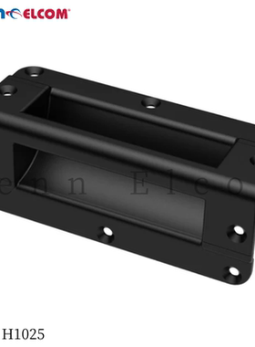 Penn Elcom黑色塑料盘铝压铸侧装镶嵌拉手把手提手设备箱H1025