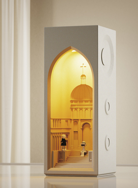 壁光里原创床头水泥氛围夜灯建筑订婚结婚男女生礼物装饰摆件台灯