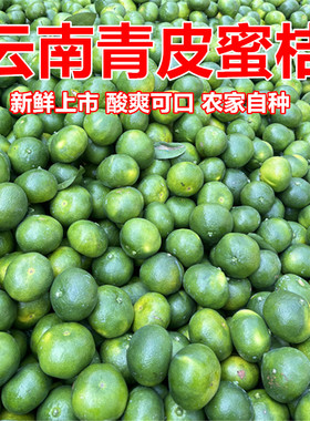 孕妇水果特早熟云南青皮蜜橘桔子当季酸水果产地果园直发绿色皮