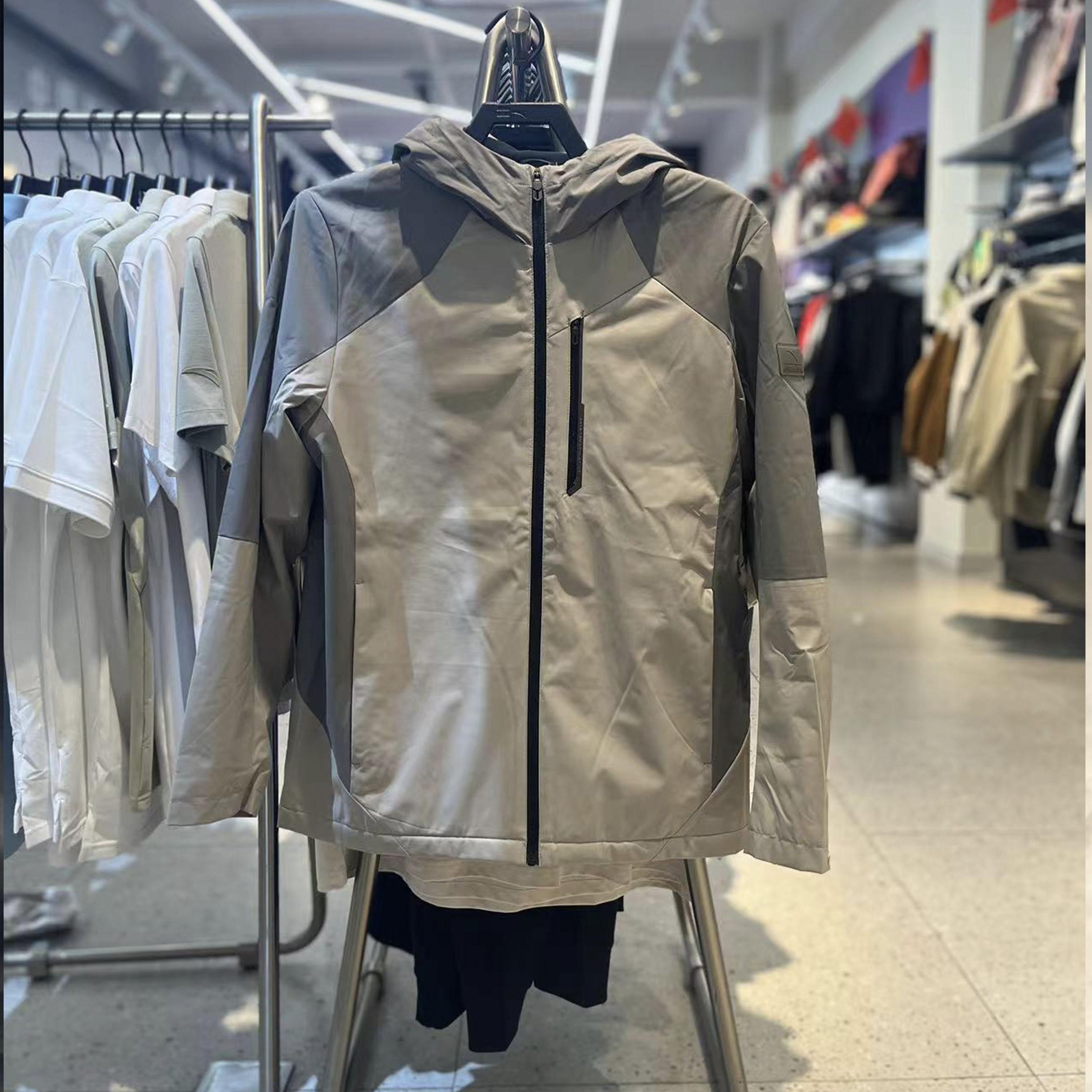 安踏正品梭织连帽风衣